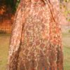 Floral Printed Shawl with Paisley and Striped Border - Image 2