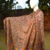 Floral Printed Shawl with Paisley and Striped Border - Image 4