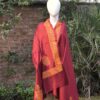 Crimson Sui Shawl - Embroidered Decoration - Image 2