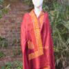 Crimson Sui Shawl - Embroidered Decoration - Image 3