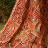 Embroidered Bakhtawar Dupatta - Mahogany Fauna - Image 4