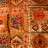 Embroidered Bakhtawar Dupatta - Orange Flora - Image 5