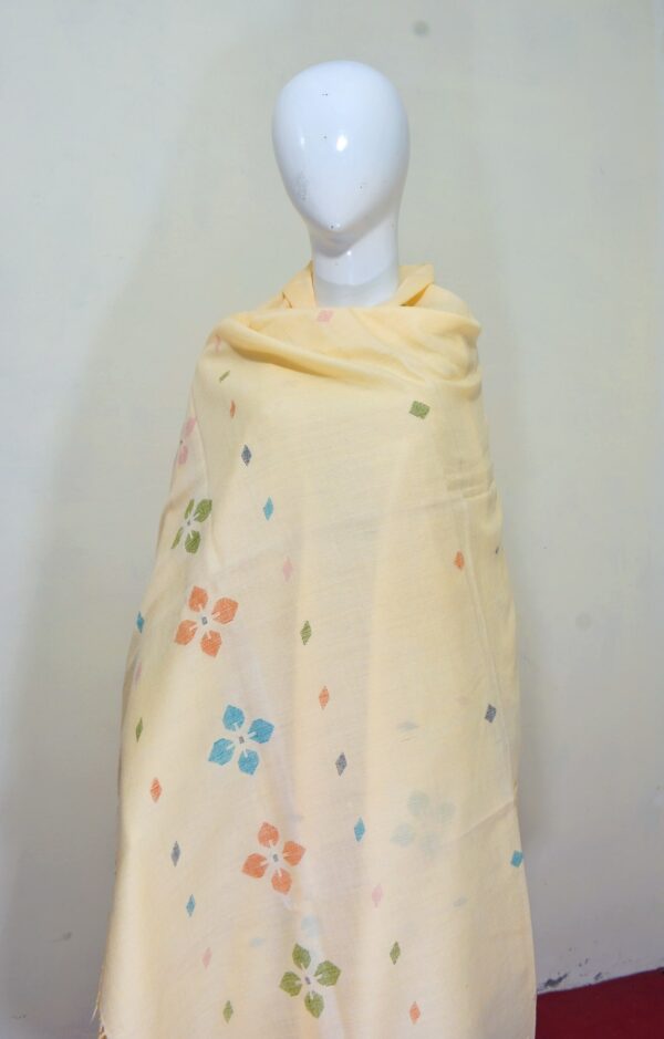 Swati Wool Khadi Shawl – Handcrafted Design - Image 2