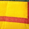 Kani Shawl with Scarlet Patch Border – Golden Yellow - Image 2