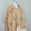 Cashmere Wool Stole with Aari Jal Embroidery - Yellow Diamond Pattern