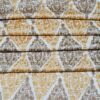 Cashmere Wool Stole with Aari Jal Embroidery - Yellow Diamond Pattern - Image 2