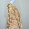 Cashmere Wool Stole with Aari Jal Embroidery - Yellow Diamond Pattern - Image 4