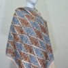 Cashmere Wool Stole with Aari Jal Embroidery – Blue Diamond Pattern - Image 2