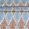 Cashmere Wool Stole with Aari Jal Embroidery – Blue Diamond Pattern - Image 3