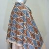 Cashmere Wool Stole with Aari Jal Embroidery – Blue Diamond Pattern - Image 4